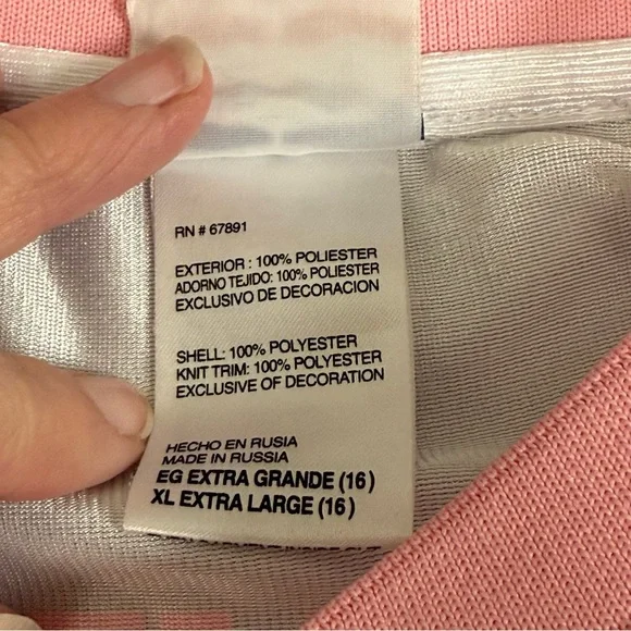 Pink Red Raiders Mesh Football Jersey XL • V-Neck Game Day Collegiate Top - Picture 6 of 8